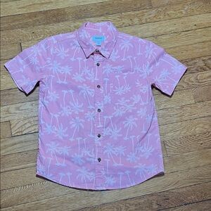Sonoma Light Pink Tropical Button-Down Shirt